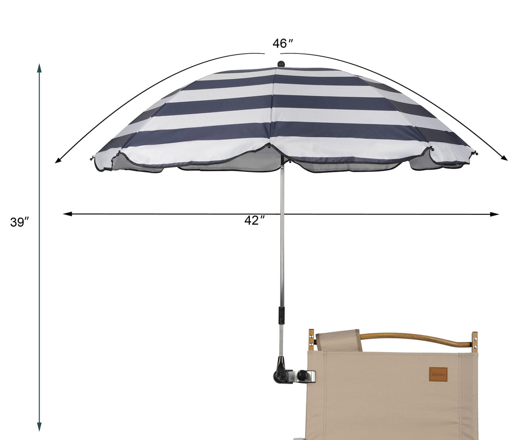 GRANDMEI Beach Chair Umbrella, adjustable angle shown