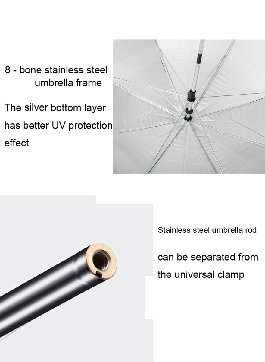 GRANDMEI Umbrella opened on the beach, providing shade