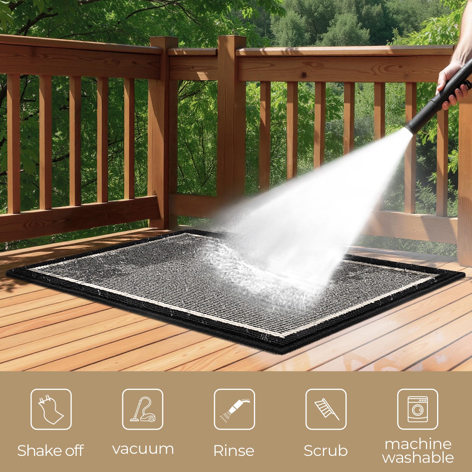 GRANNY SAYS Doormat being machine washed