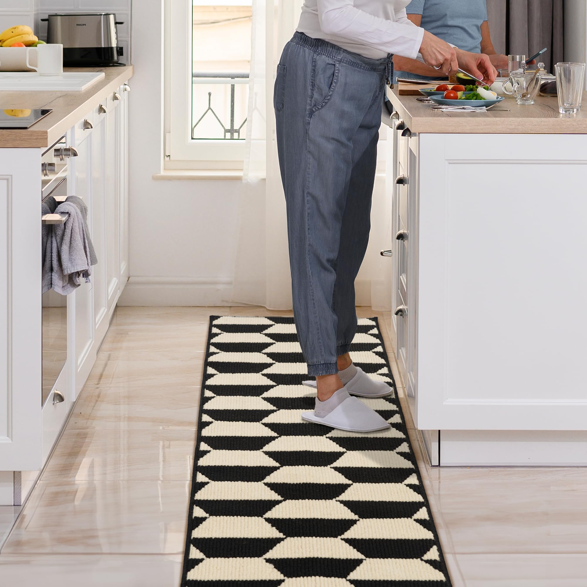 GRANNY SAYS Doormat folded showing crease care method