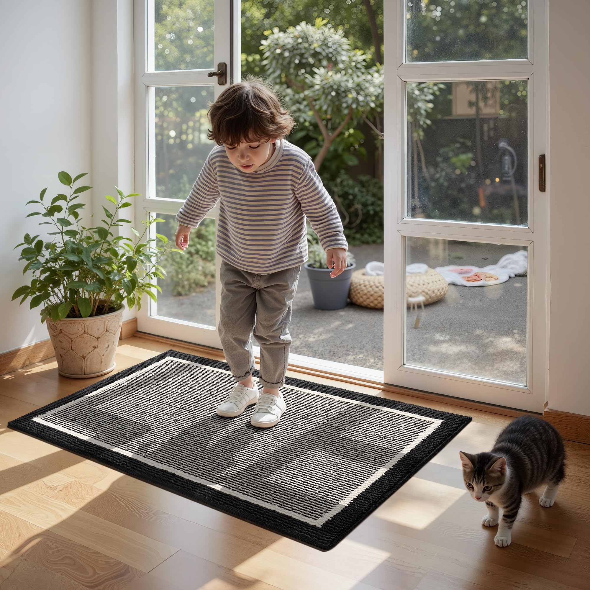 GRANNY SAYS Doormat placed in front of a door, low profile design
