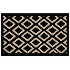 GRANNY SAYS Doormat showing black and tan diamond pattern