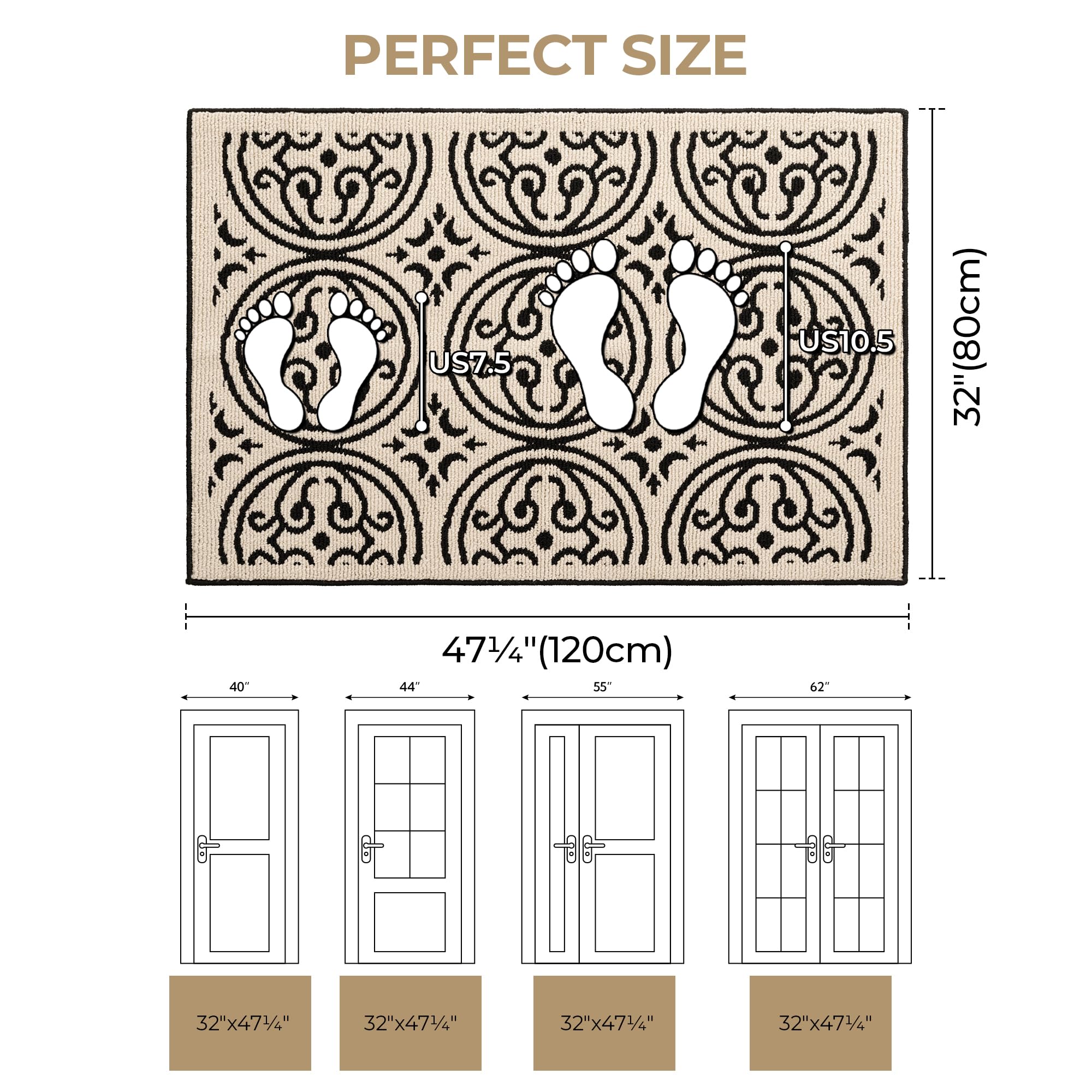 GRANNY SAYS Doormat showing non-slip backing