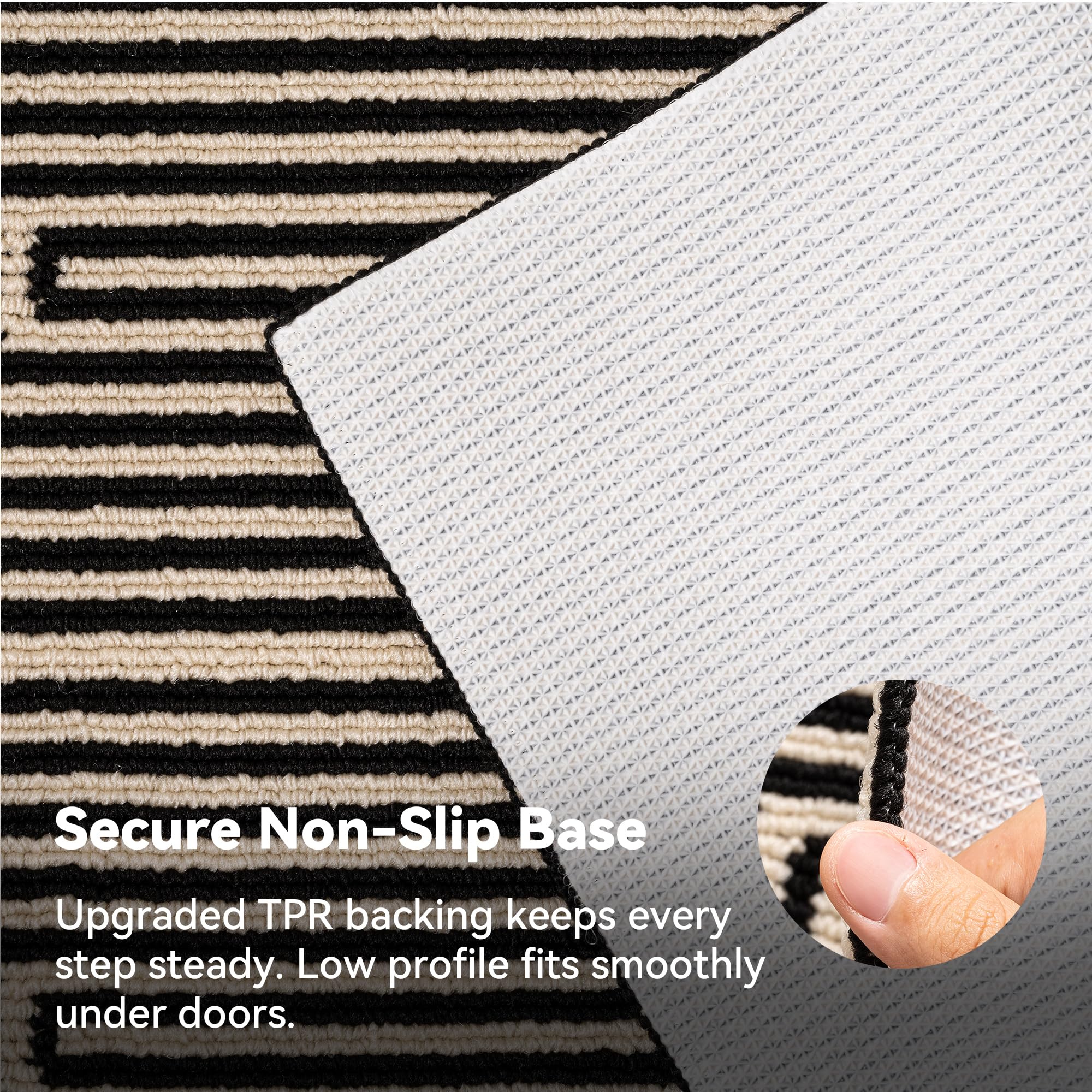 GRANNY SAYS Indoor Outdoor Doormat lifestyle scene with shoes