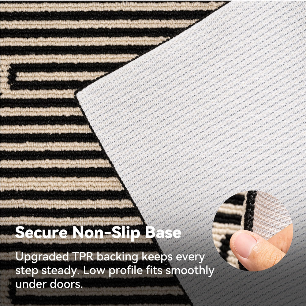 GRANNY SAYS Indoor Outdoor Doormat lifestyle scene with shoes