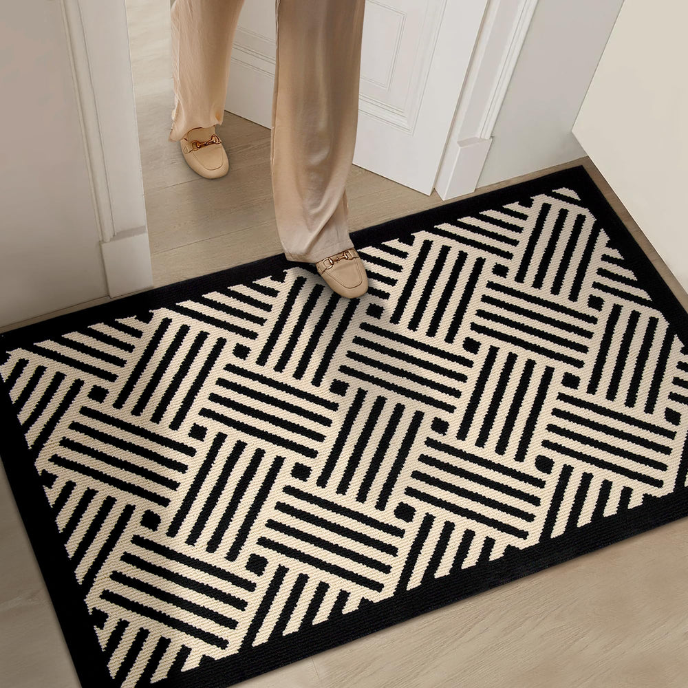 GRANNY SAYS Large Doormat 36x60 beige black-wave front view