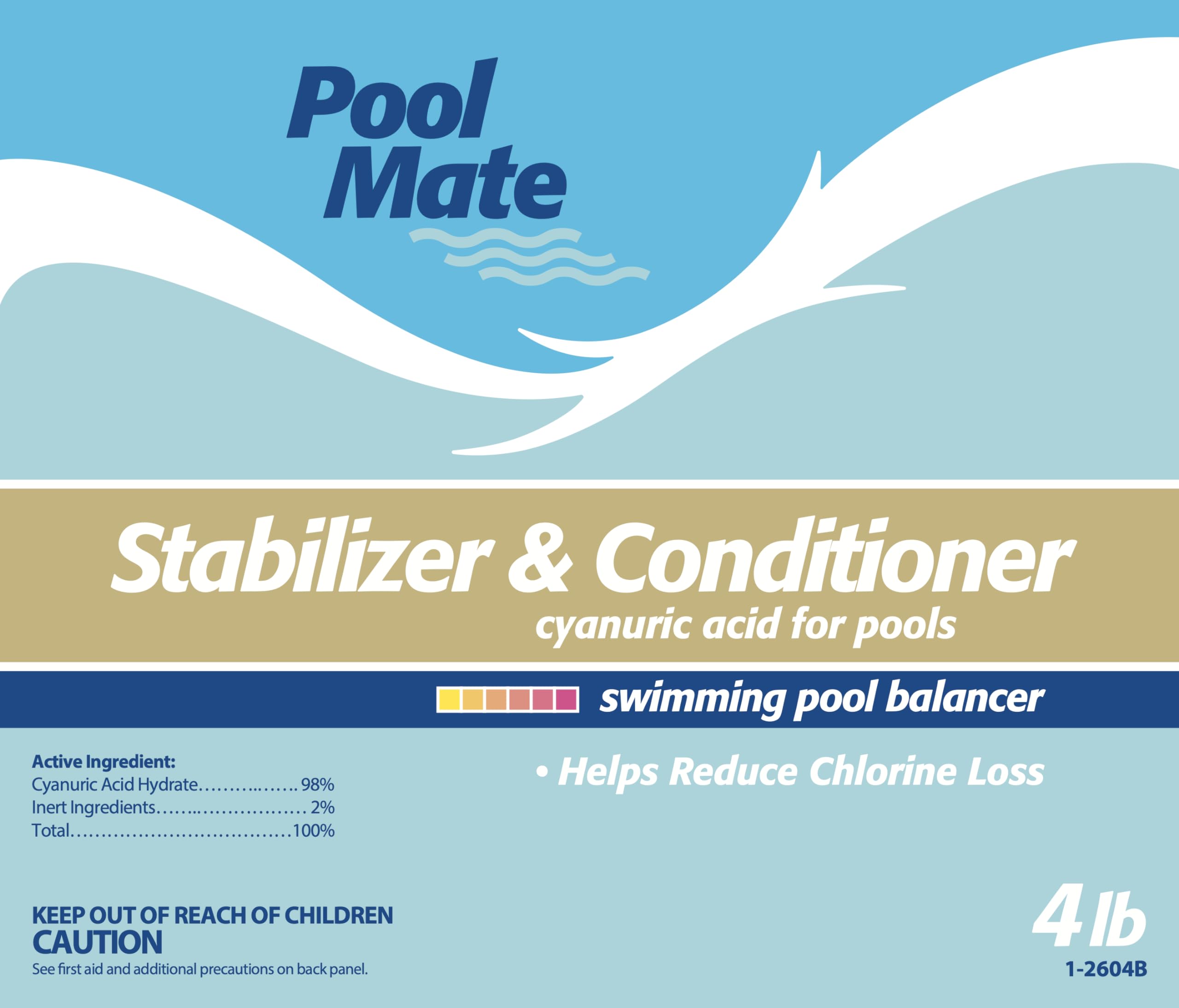 Granular form of Pool Mate Pool Stabilizer in a bowl