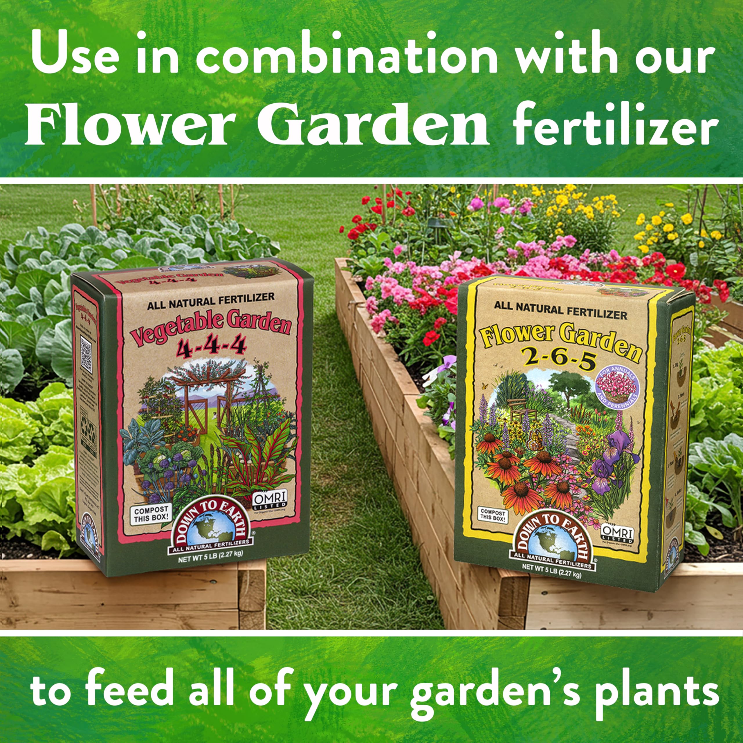 Granules from Down To Earth fertilizer on soil