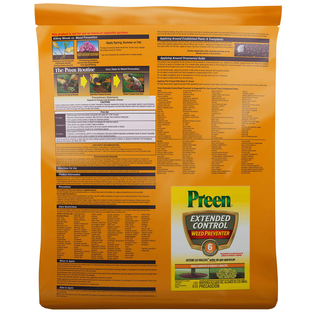 Granules of Preen Extended Control Weed Preventer