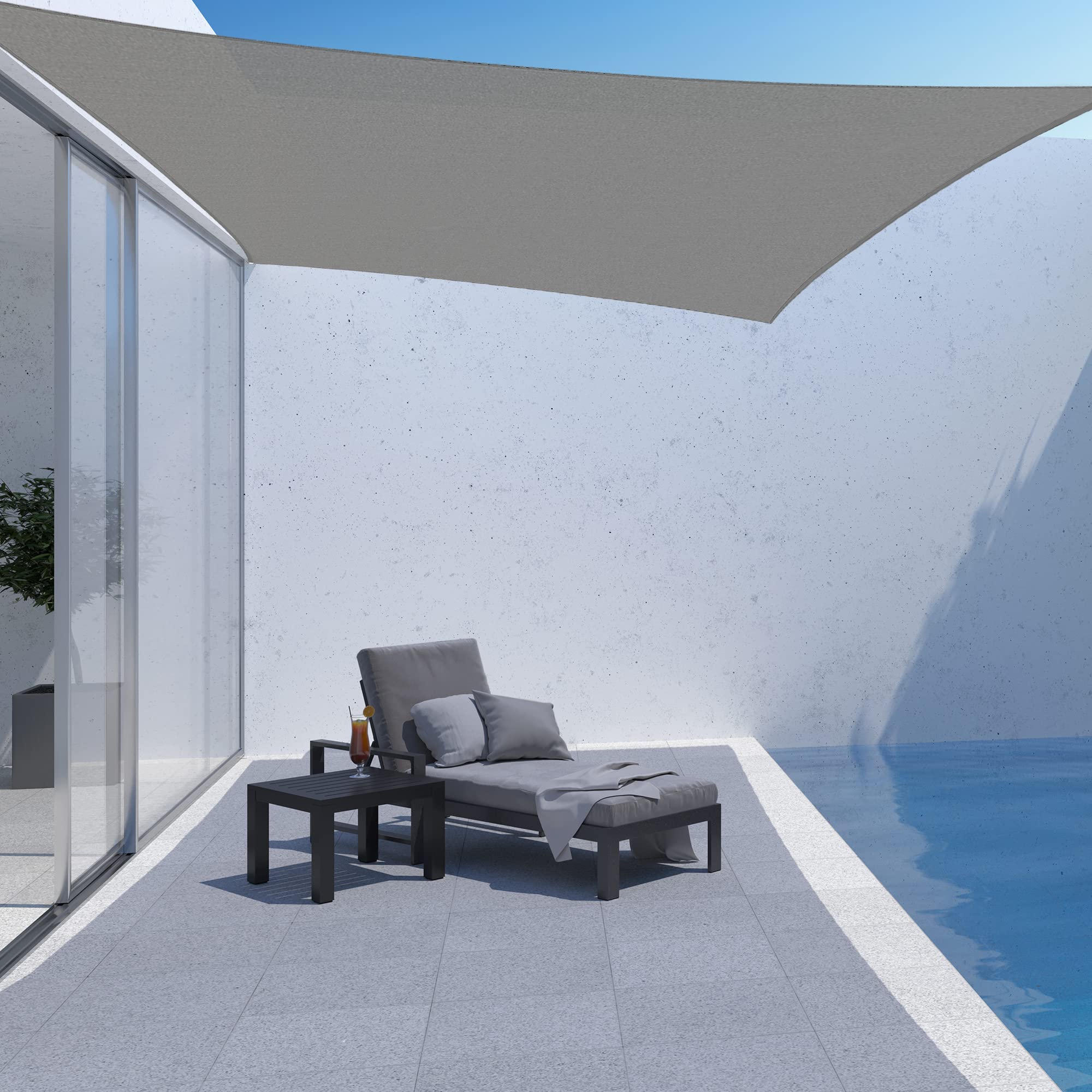 Graphite AsterOutdoor Shade Sail during outdoor activities