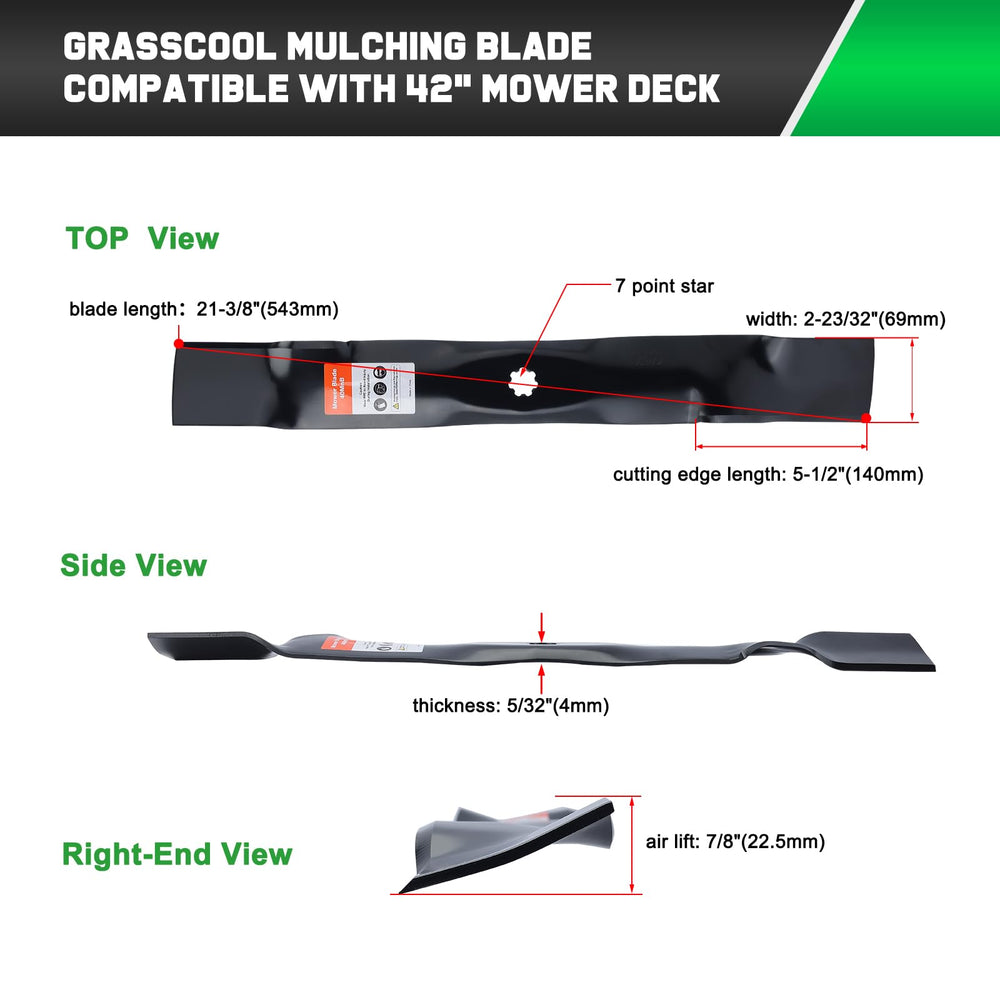 Grasscool 21.38" blade in outdoor setting
