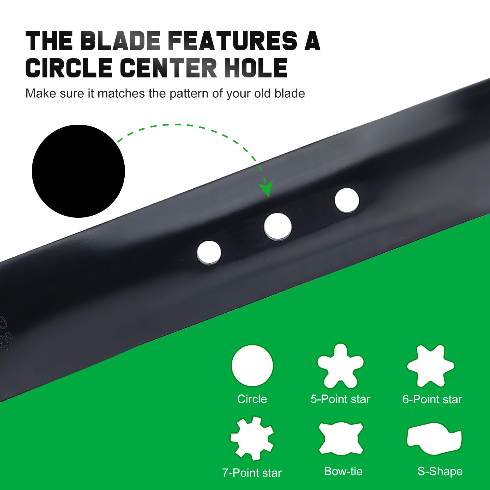 Grasscool 22-inch lawn mower blade side view