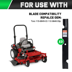 Grasscool 3-pack of mower blades with packaging