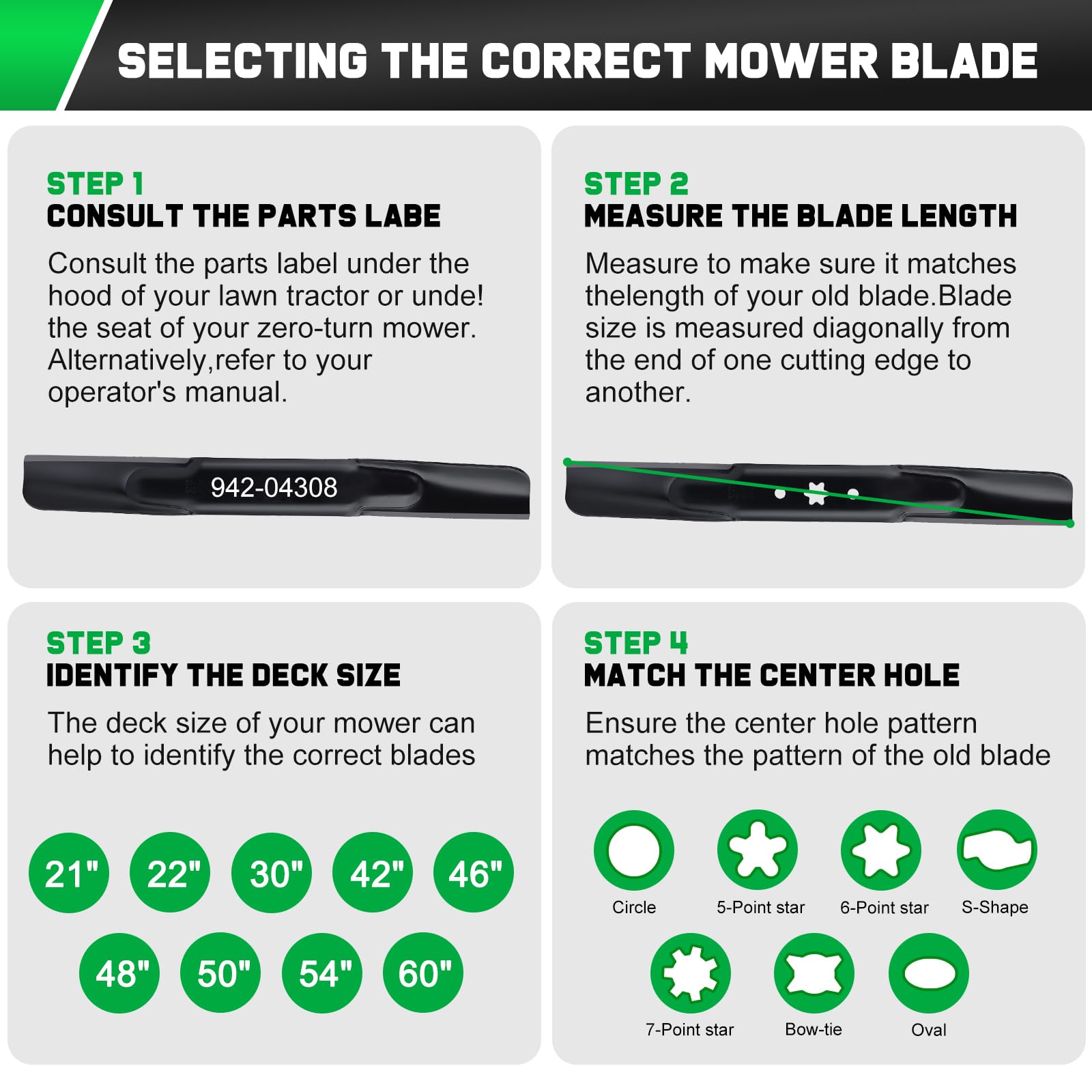 Grasscool 942-04308 High Lift Blade side view