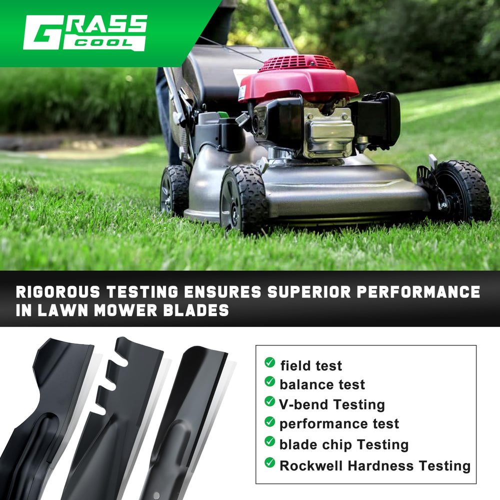 Grasscool HRR2169VKA blades close-up showing finish