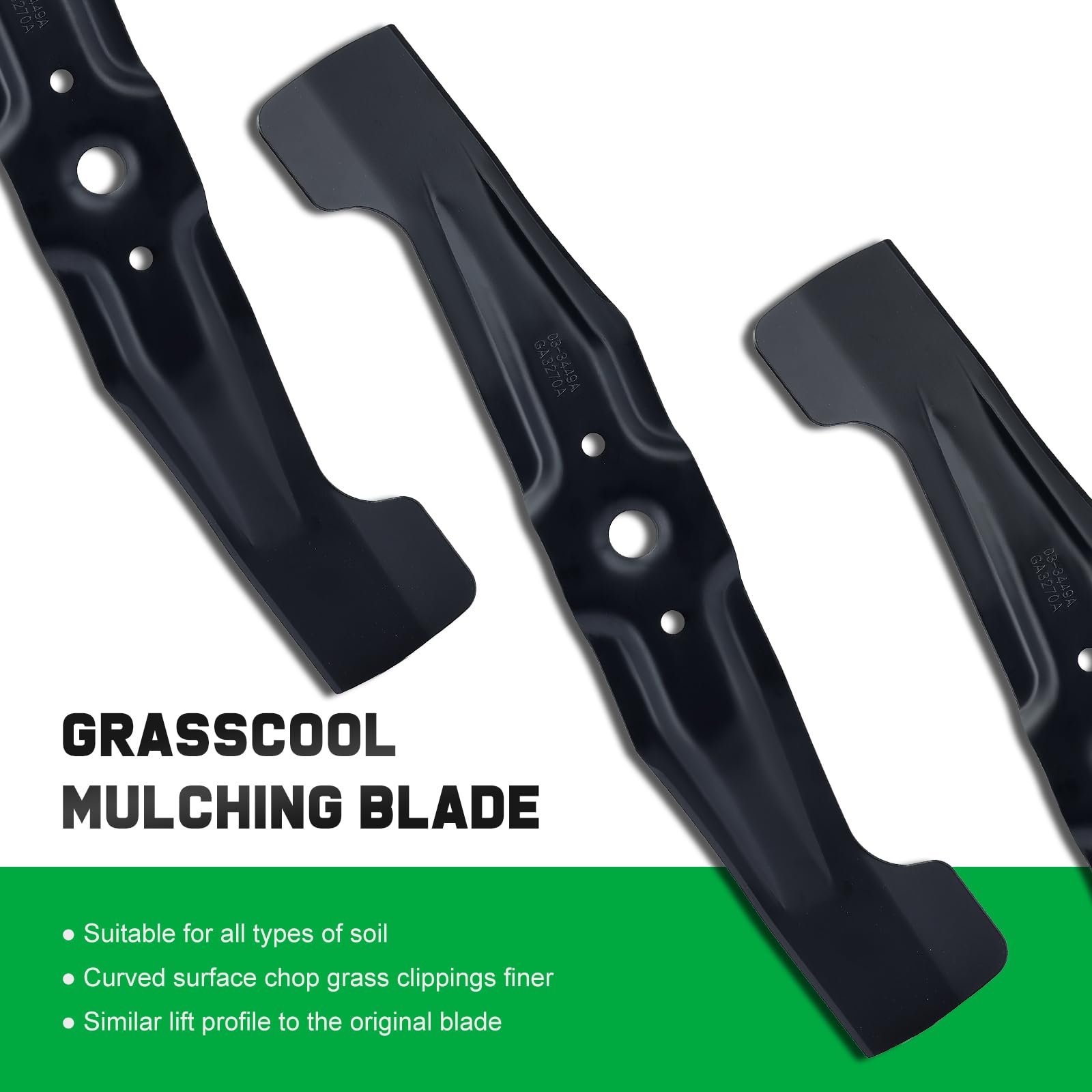 Grasscool HRR2169VKA mulching blades packaging