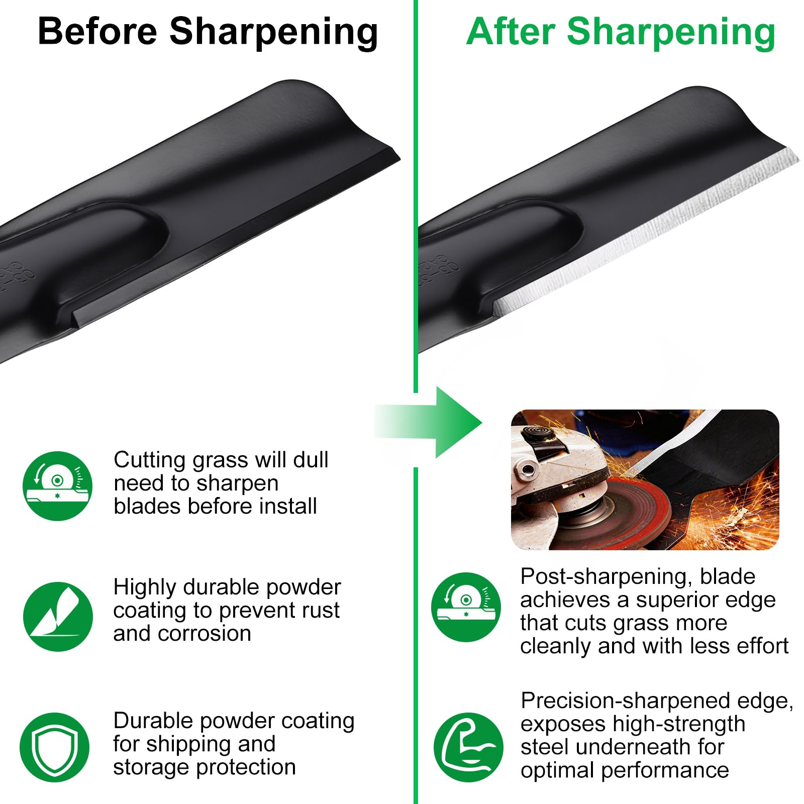 Grasscool mower blades in packaging