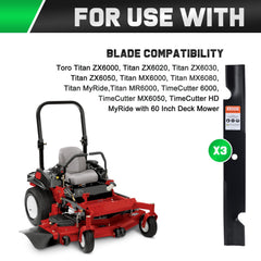 Grasscool mower blades side view showing blade design