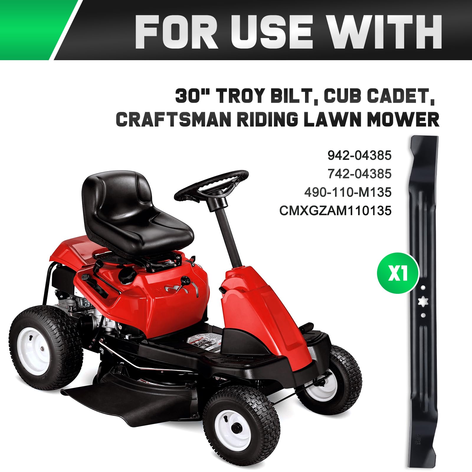 Grasscool TB30 Mower Blade installed on mower
