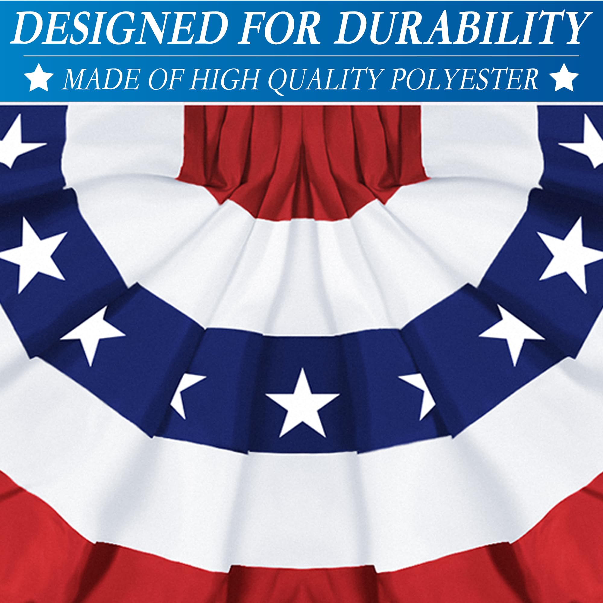 Grastfu 4 Pack American Bunting Flags displayed outdoors