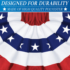 Grastfu 4 Pack American Bunting Flags displayed outdoors