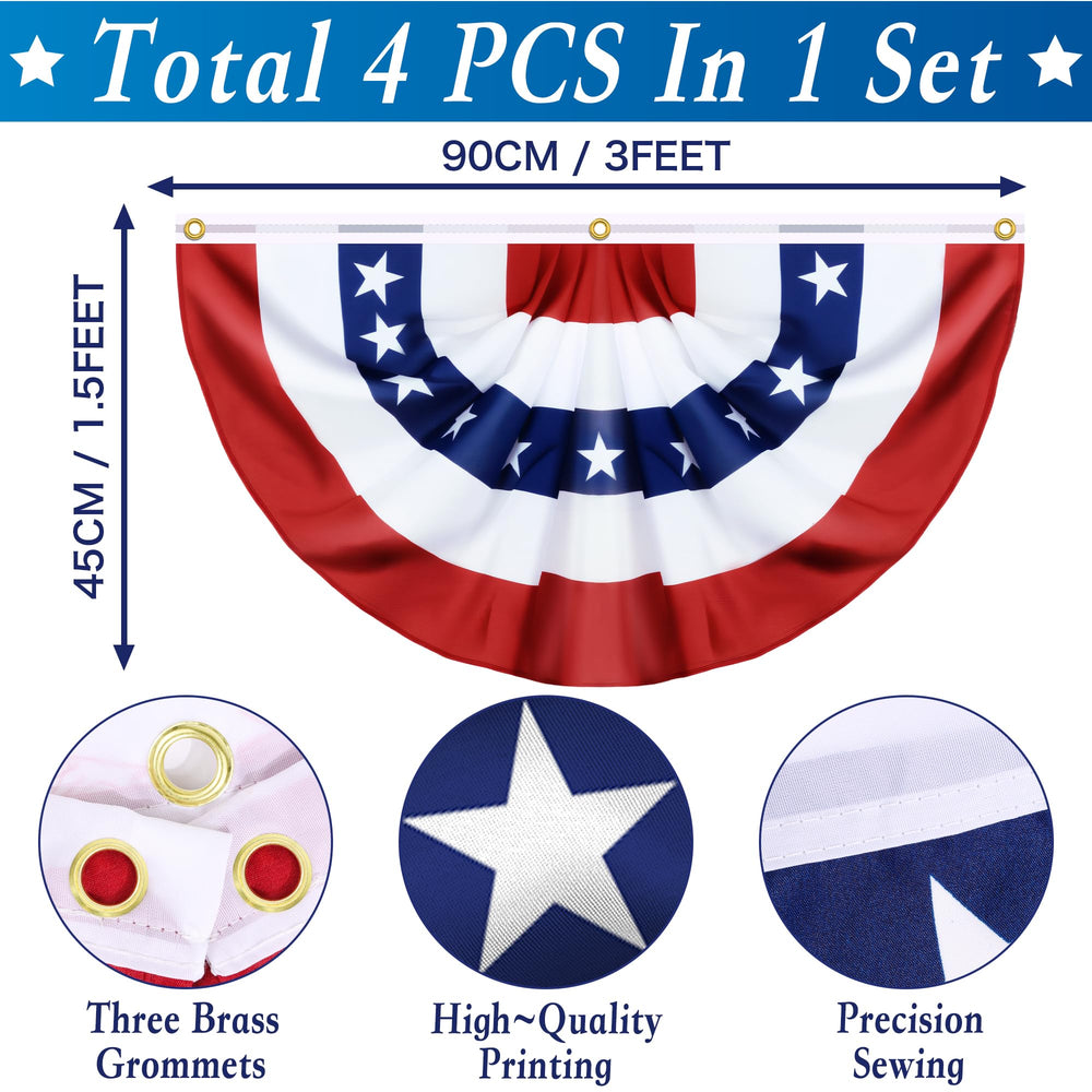 Grastfu American Bunting Flag with brass grommets close-up