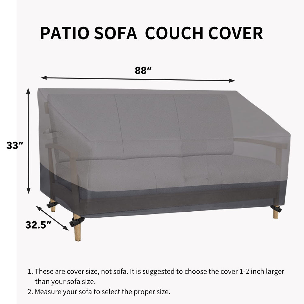 Gray Easy-Going Couch Cover side view