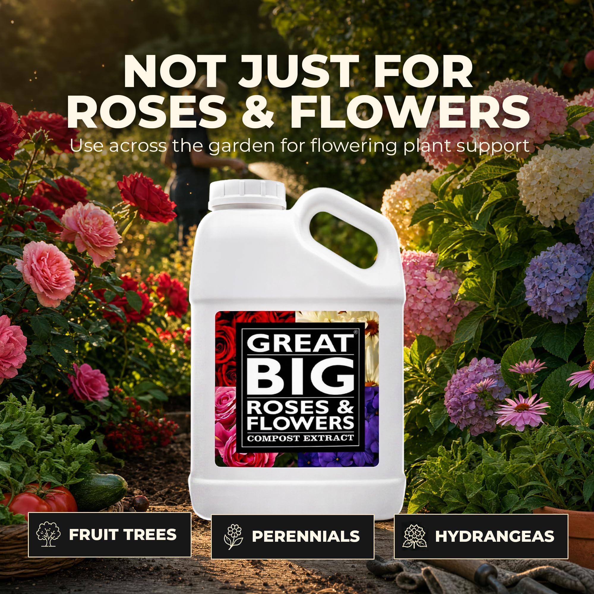 Great Big Plants Fertilizer support close-up of label