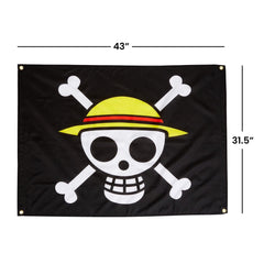 Great Eastern One Piece Luffy Pirate Flag back view, showing design details