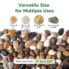 GreatBuddy 8-lb Landscaping Pebbles showing various sizes
