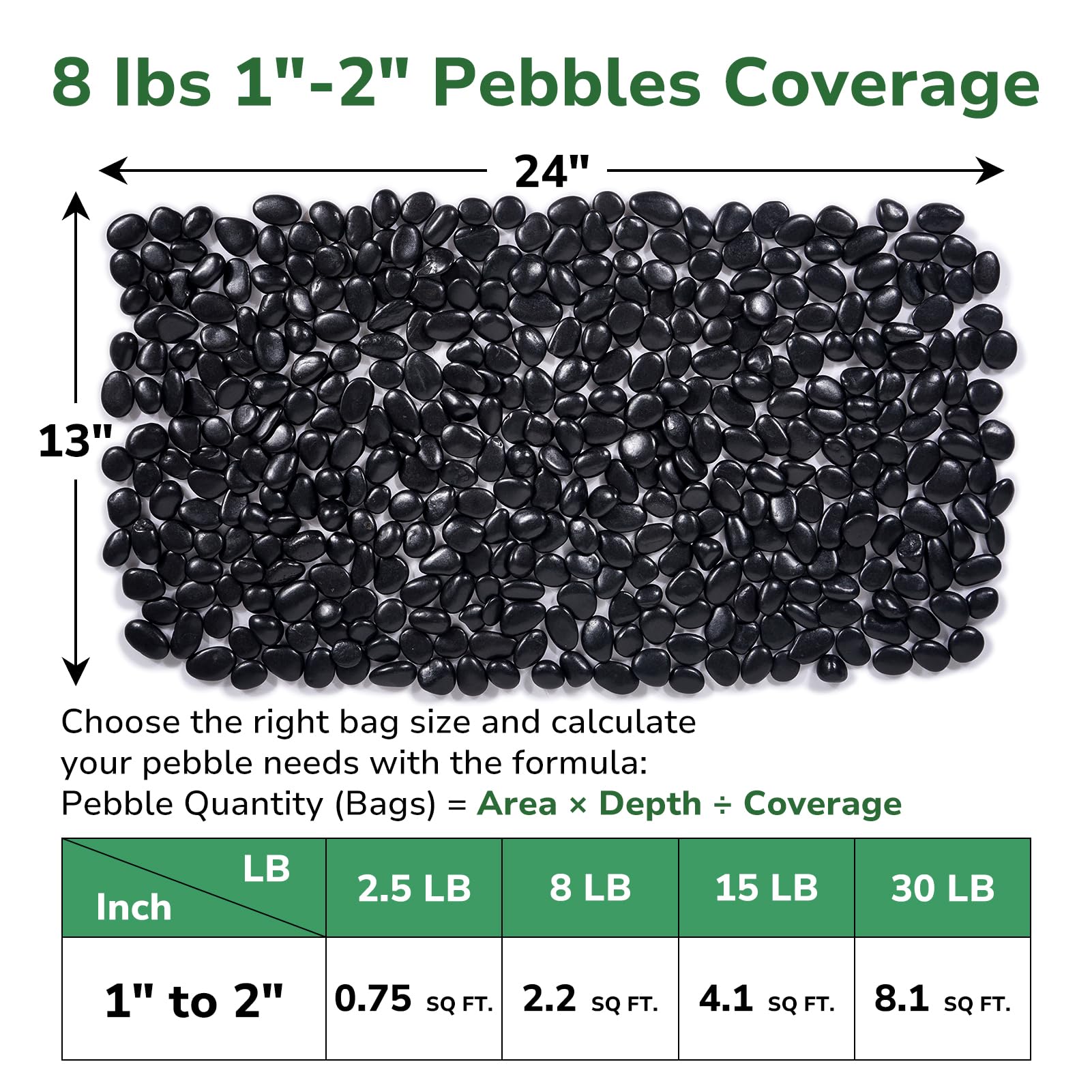 GreatBuddy Black Pebbles in a decorative planter