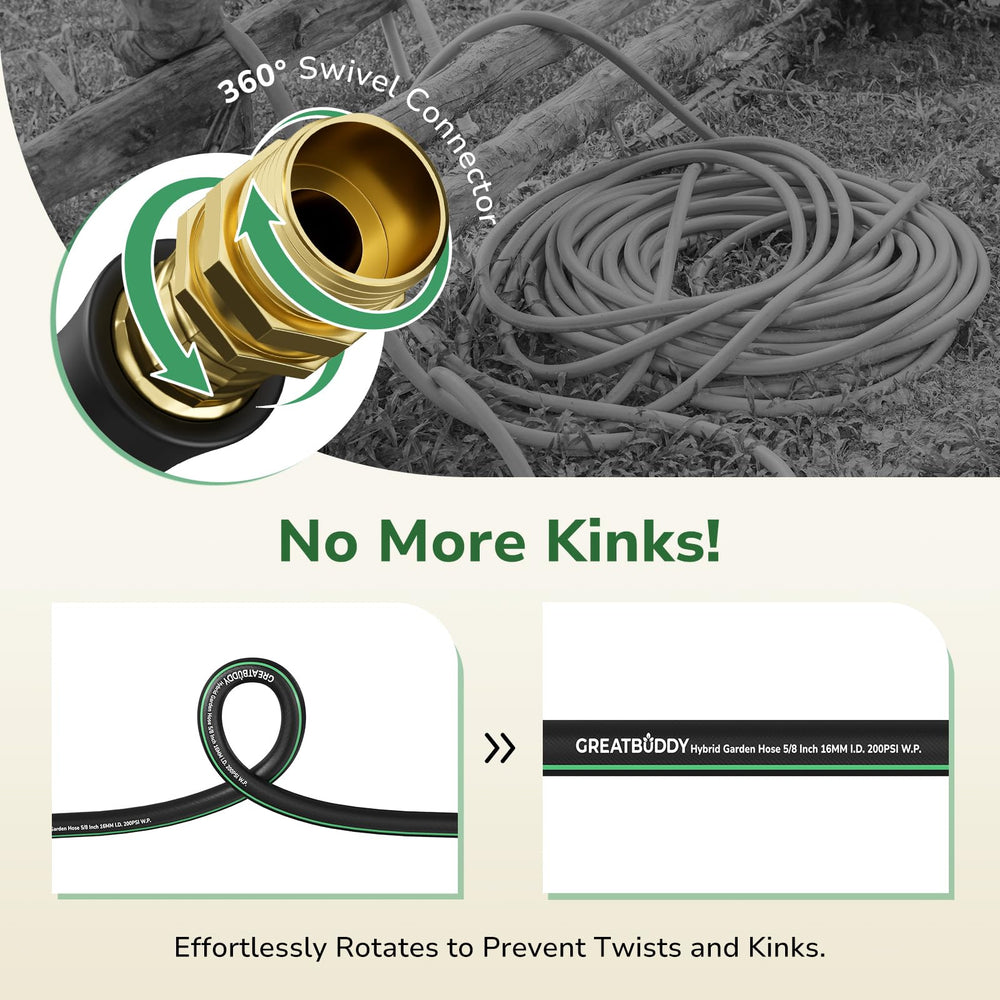 GreatBuddy Garden Hose 10ft rolled up for storage