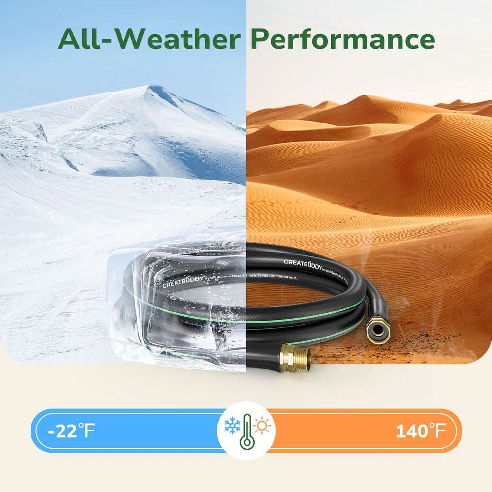 GreatBuddy Garden Hose 10ft showing crush-rebound durability