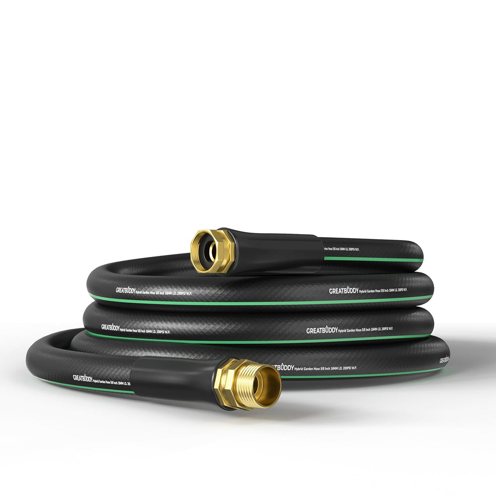 GreatBuddy Garden Hose 25ft black model front view