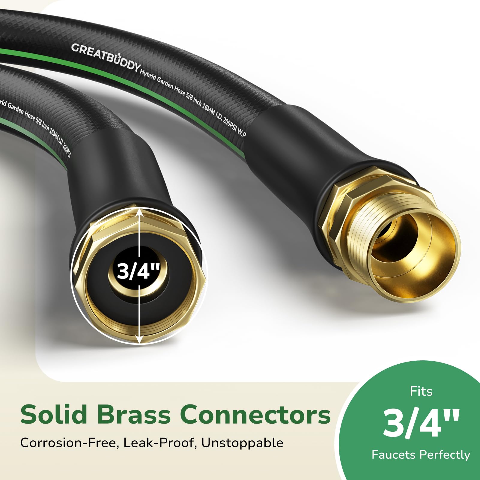 GreatBuddy Garden Hose 25ft in use watering plants
