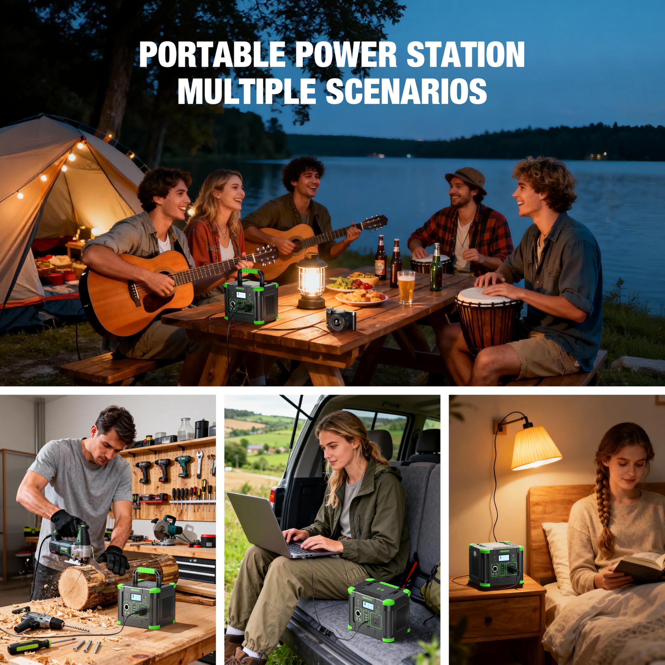 GRECELL Portable Power Station dimensions in cm
