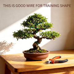 Green 1.5mm bonsai wire roll from Mudder set
