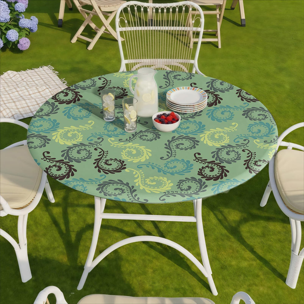 green cashew flower design of opstellen table cover