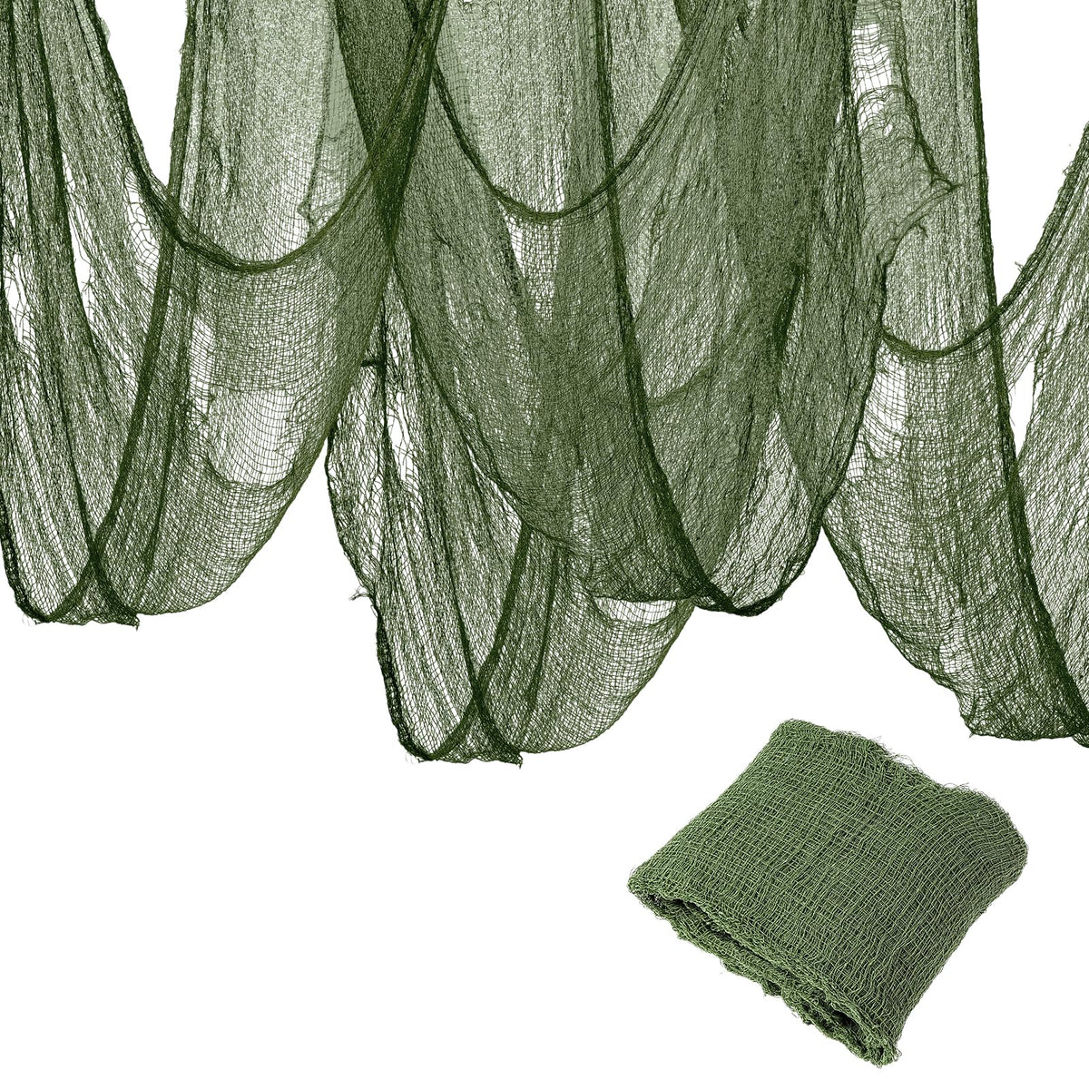 Green Halloween Creepy Cloth 79 x 315 inches front view