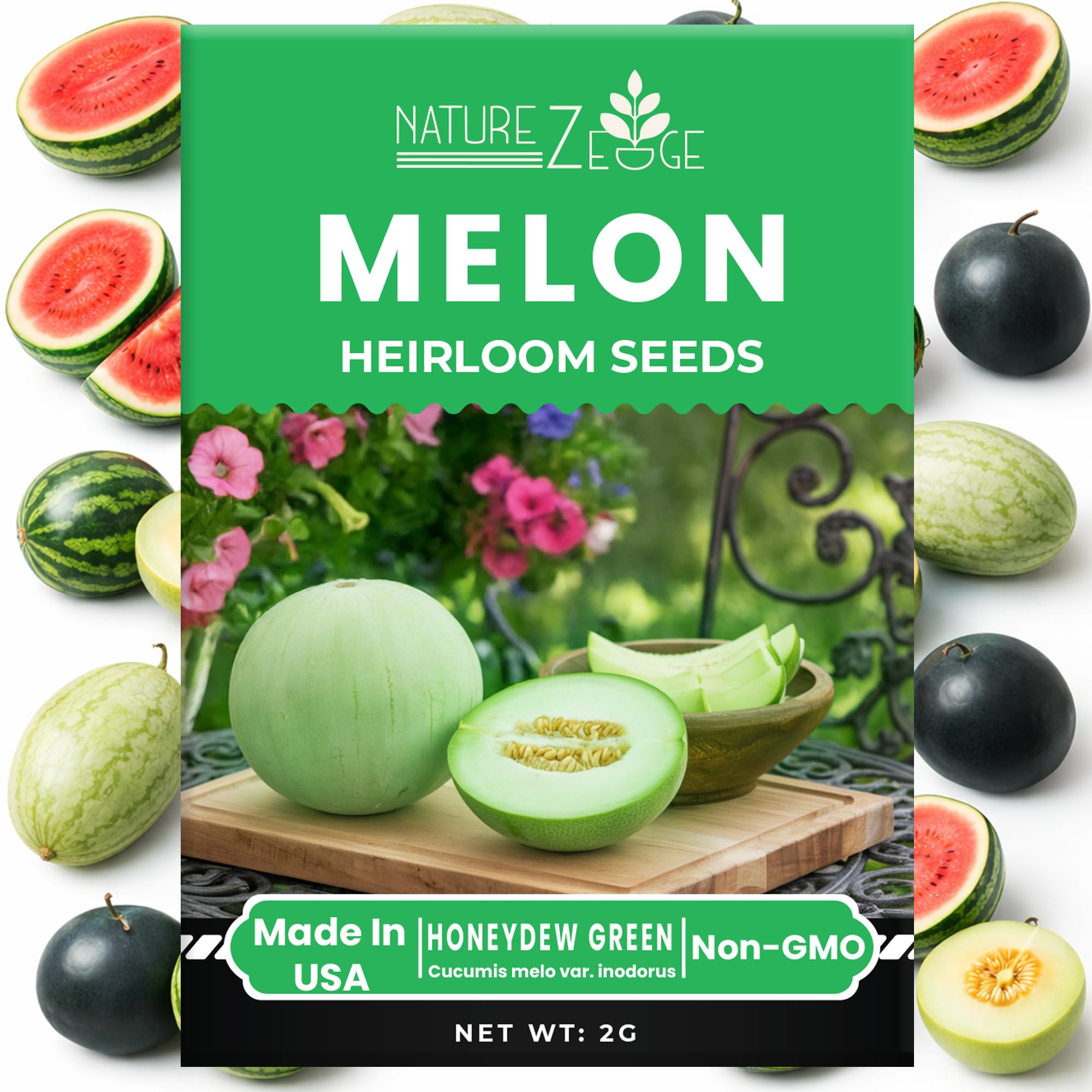 Green Honey Dew melon seeds from NatureZ Edge