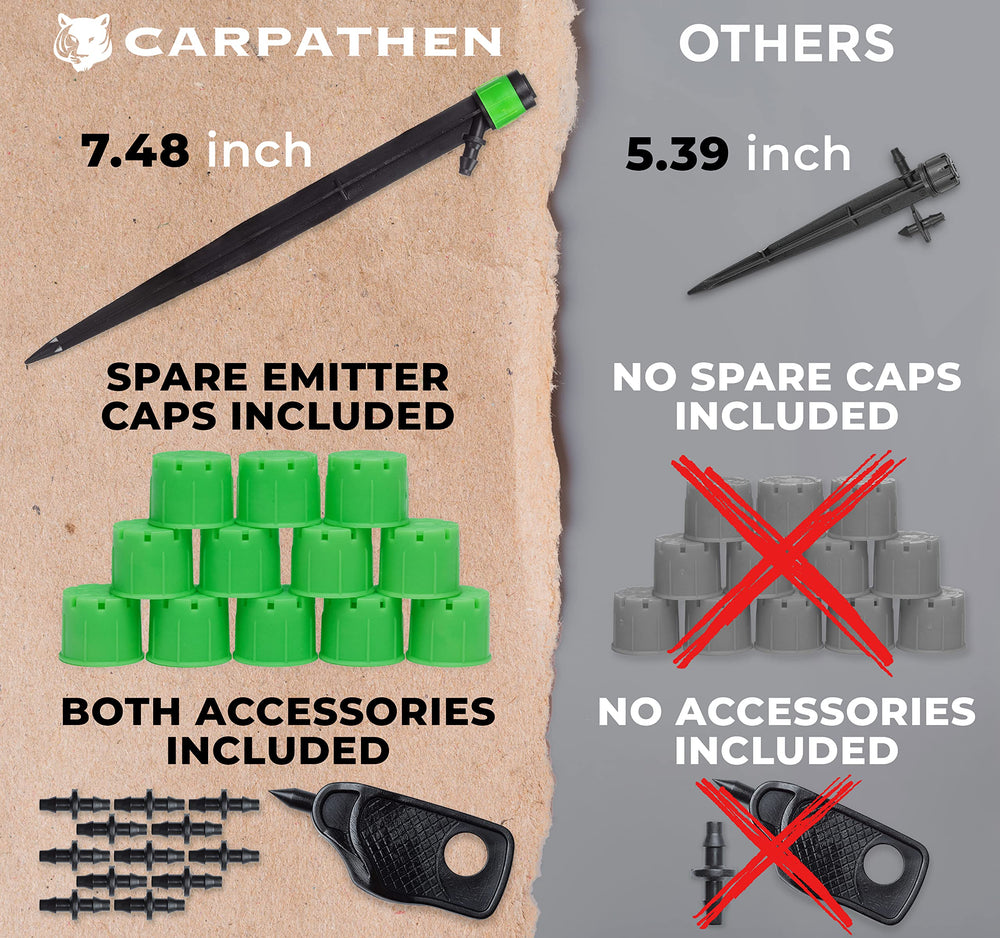 Green mix emitters from CARPATHEN Drip Irrigation Kit