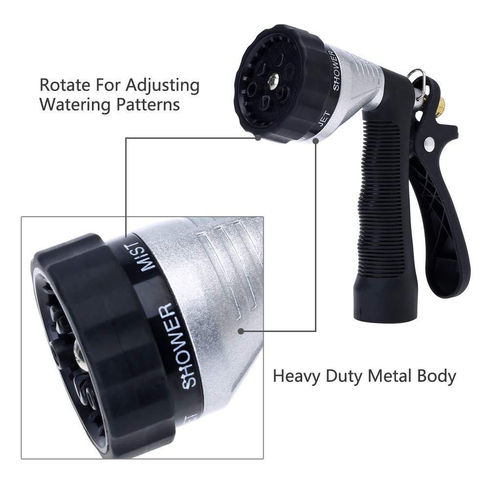 GREEN MOUNT Water Hose Nozzle close-up of metal finish