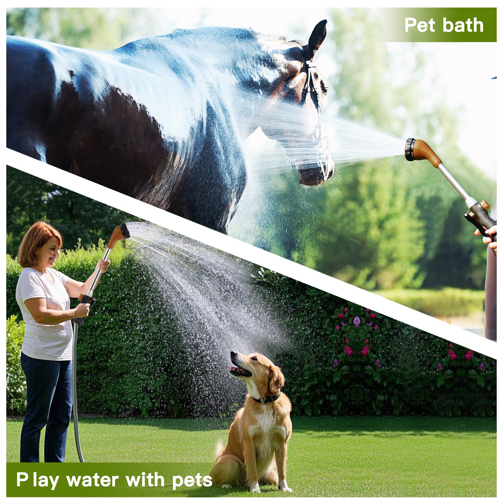 GREEN MOUNT watering wand in a garden setting watering plants
