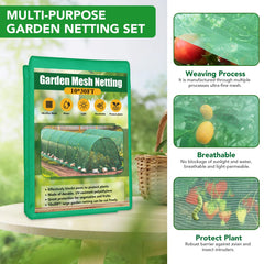 Green ultra-fine mesh netting for gardening