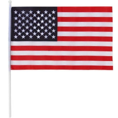 Greenbrier Mini American Flags pack of 3 with plastic sticks