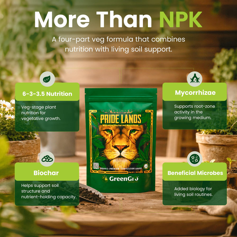 GreenGro Pride Lands Veg fertilizer application on soil