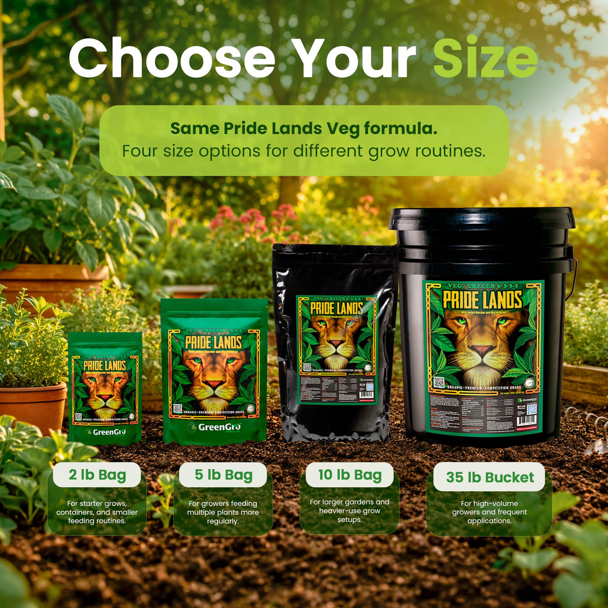 GreenGro Pride Lands Veg organic fertilizer nutrient composition