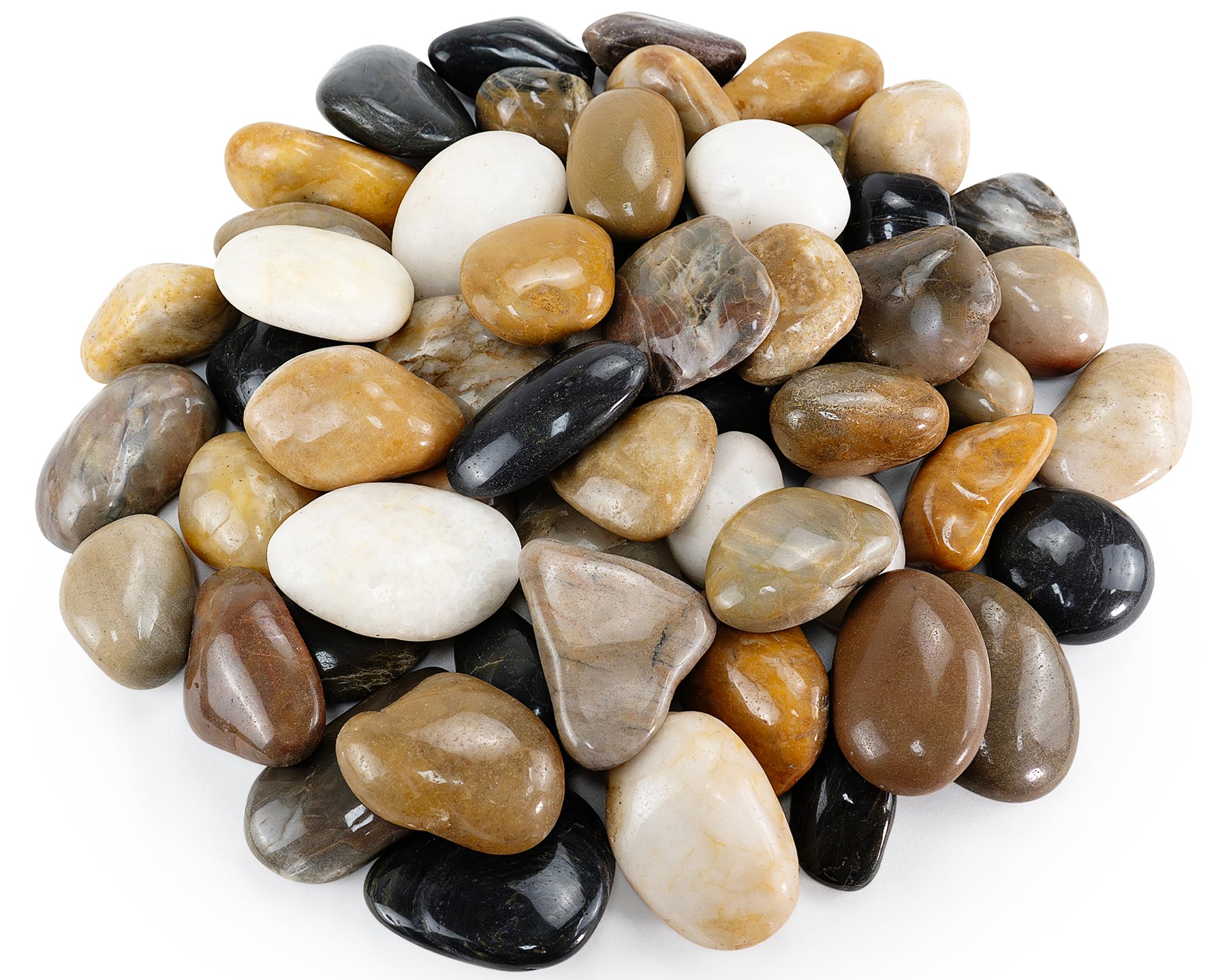 GreenVibe Large Decorative Pebbles 2-3 inch colorful stones
