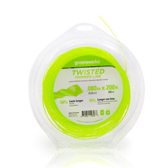 Greenworks 0.080" 200-foot twisted string trimmer line front view