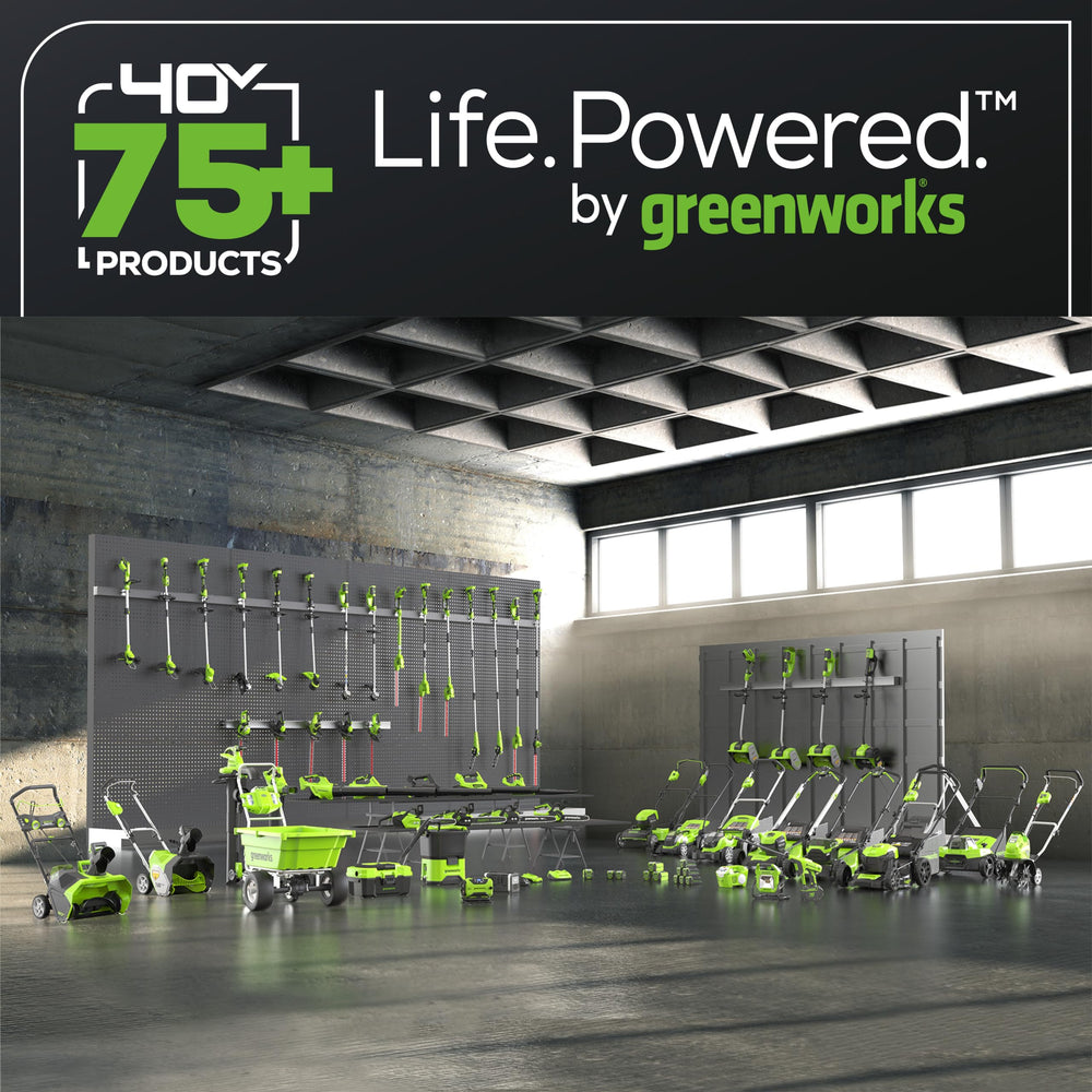 Greenworks 40V 13-inch Cordless String Trimmer close-up of pivoting head
